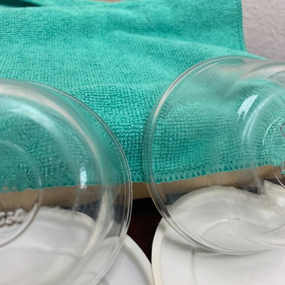 BOWLS - 3 Lot Anchor Hocking Clear Glass Custard Cups & lids, Ramkins 6oz 1034 - Picture 12 of 13